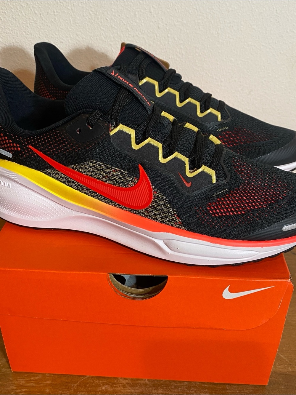Nike Pegasus 41 Black Bright Crimson (GS) $107 - Size 6Y or Women’s 7.5